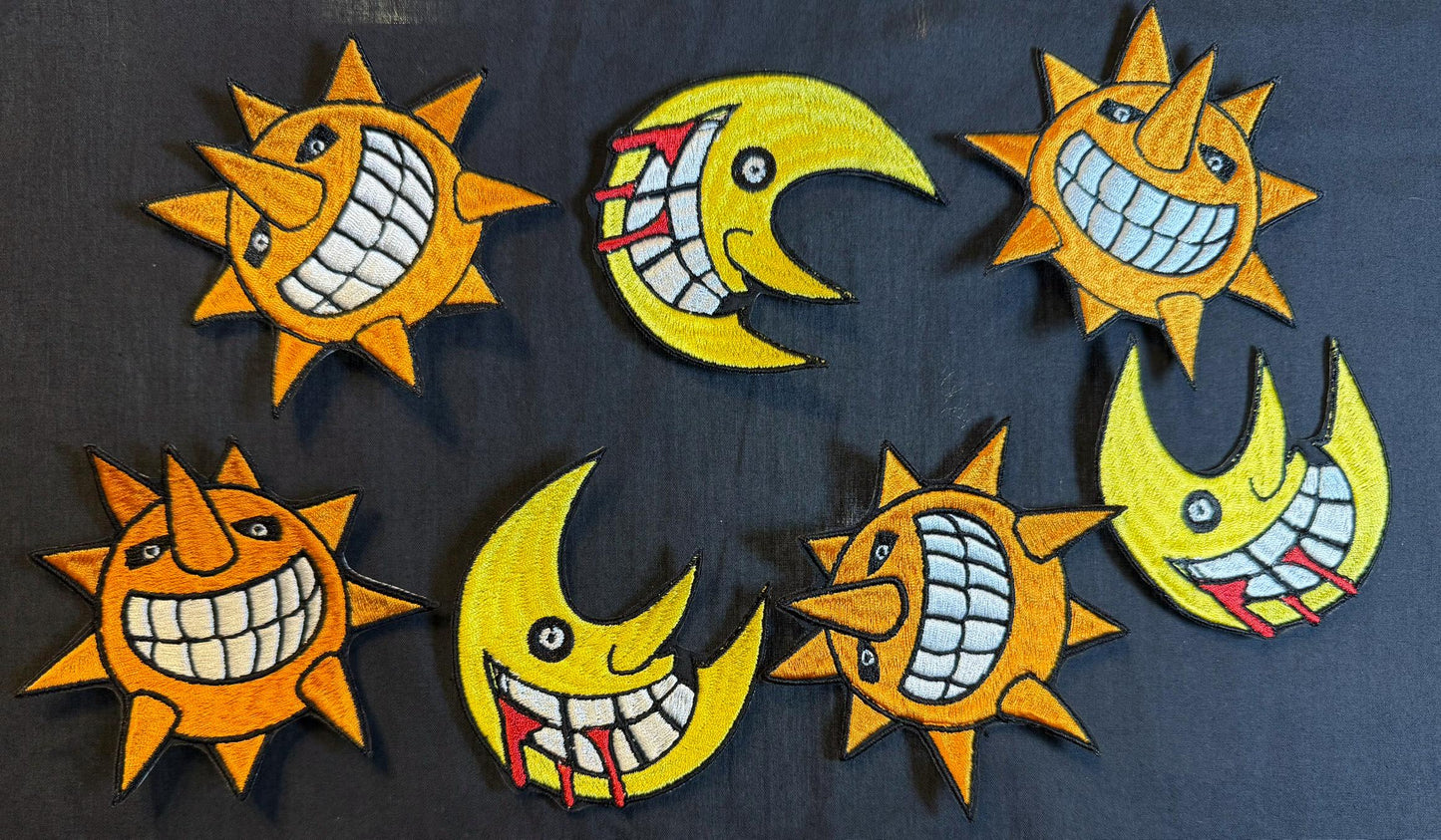 Sun And Moon Eater Anime Inspired Embroidered Iron On Patch.