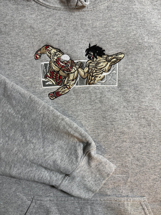 Anime Inspired Embroidered Aot Fight shirt/sweatshirt/hoodie.