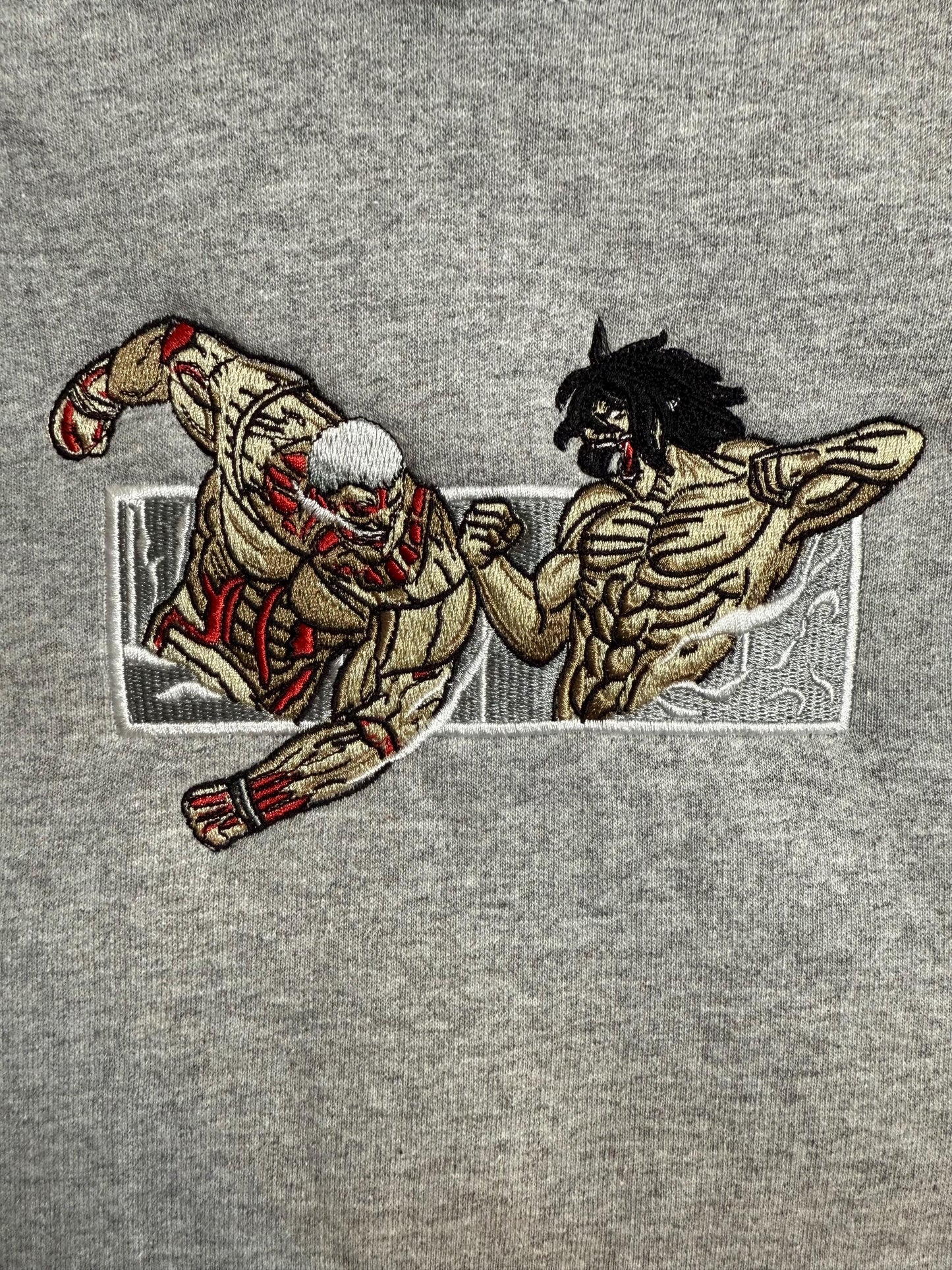 Anime Inspired Embroidered Aot Fight shirt/sweatshirt/hoodie.