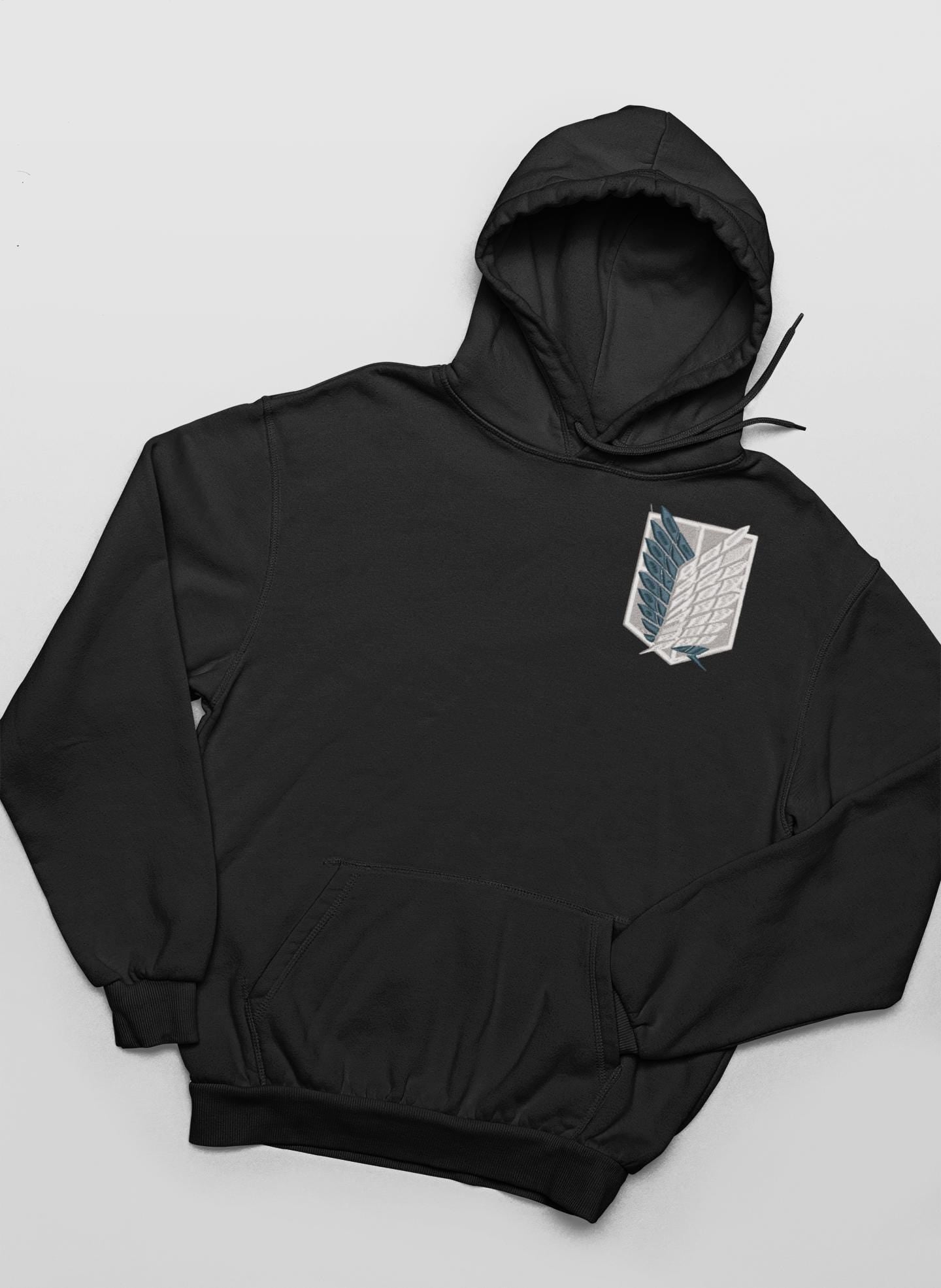 Anime Inspired Left Side Embroidered AOT Freedom Regiment Shirt.