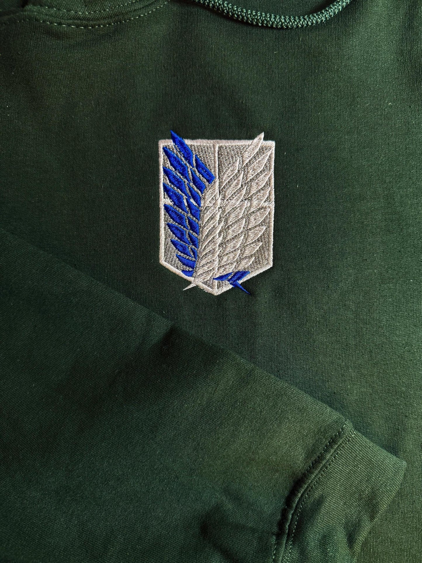 Anime Inspired Left Side Embroidered AOT Freedom Regiment Shirt.