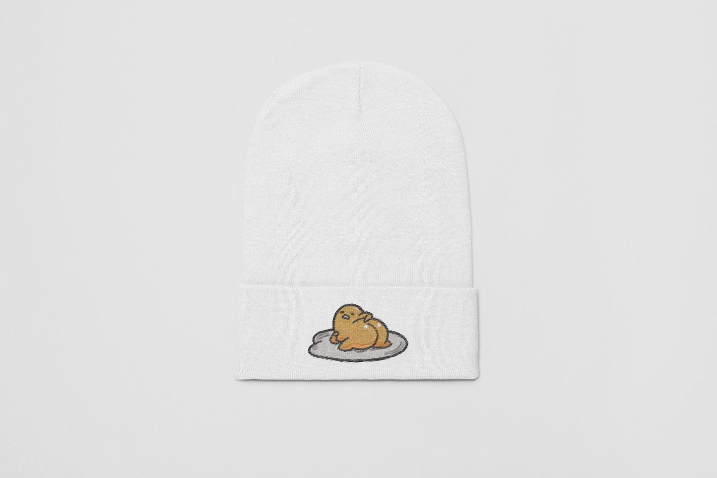 Anime Inspired Embroidered Beanie Egg THICC