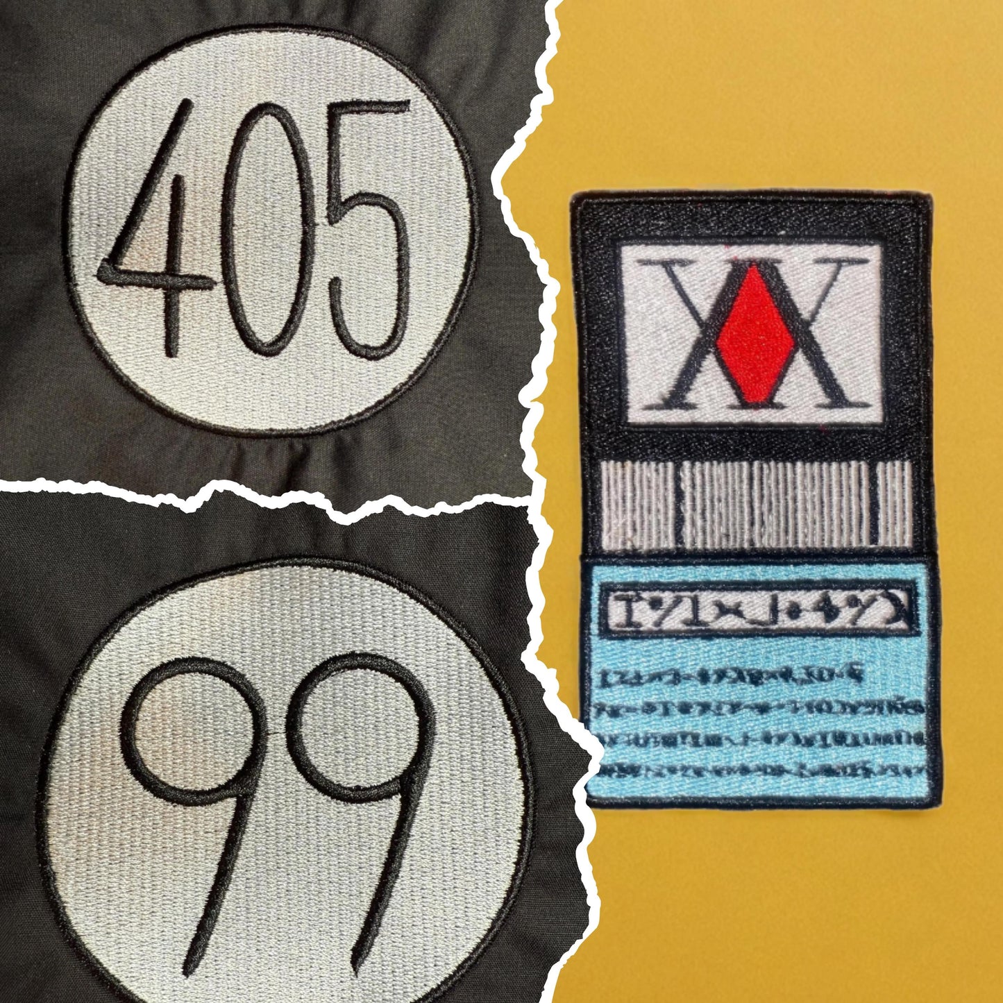 Anime Inspired Hunter License Card/Pin Embroidered Iron On Patch For Clothes And Accessories