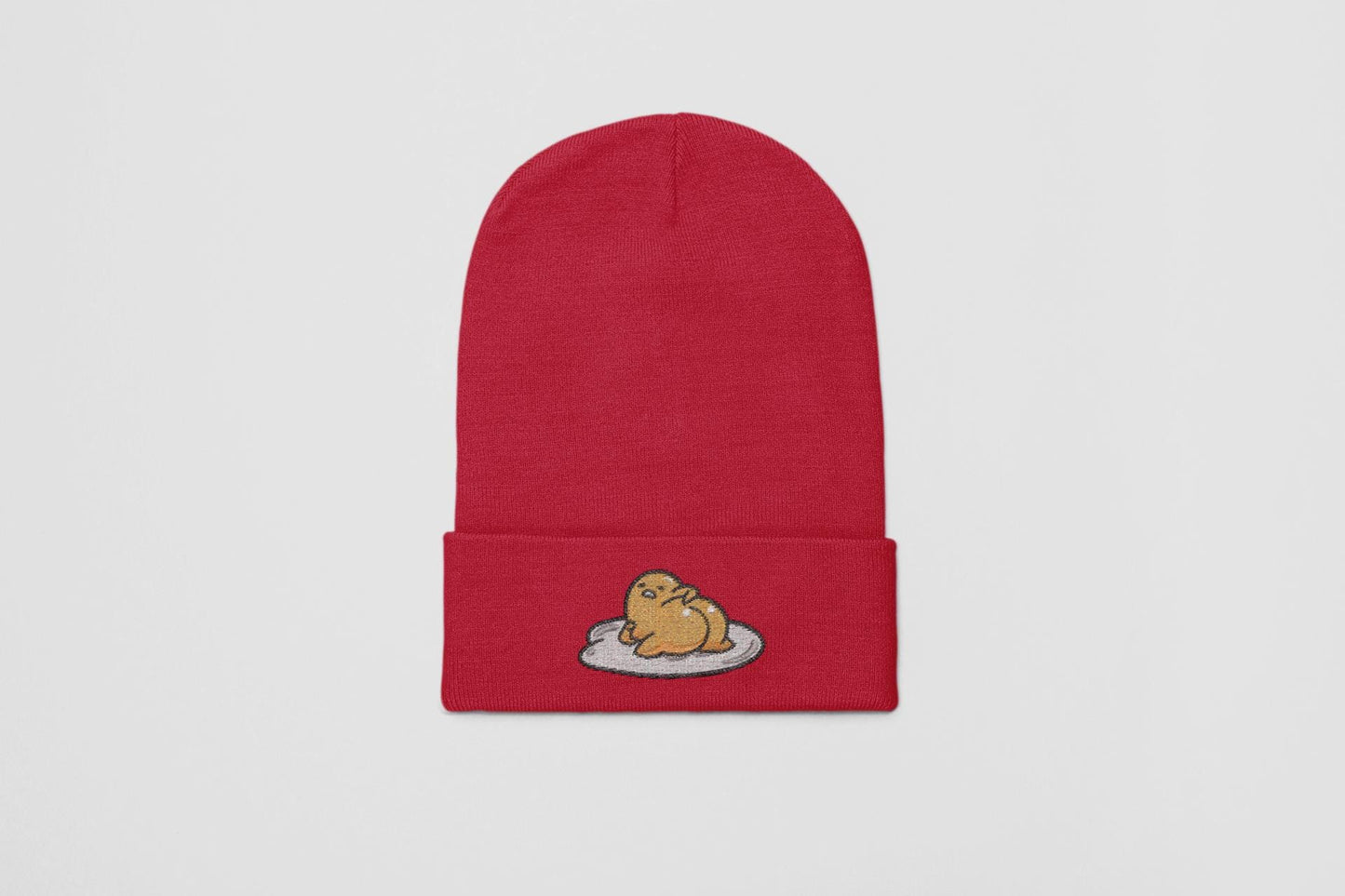 Anime Inspired Embroidered Beanie Egg THICC