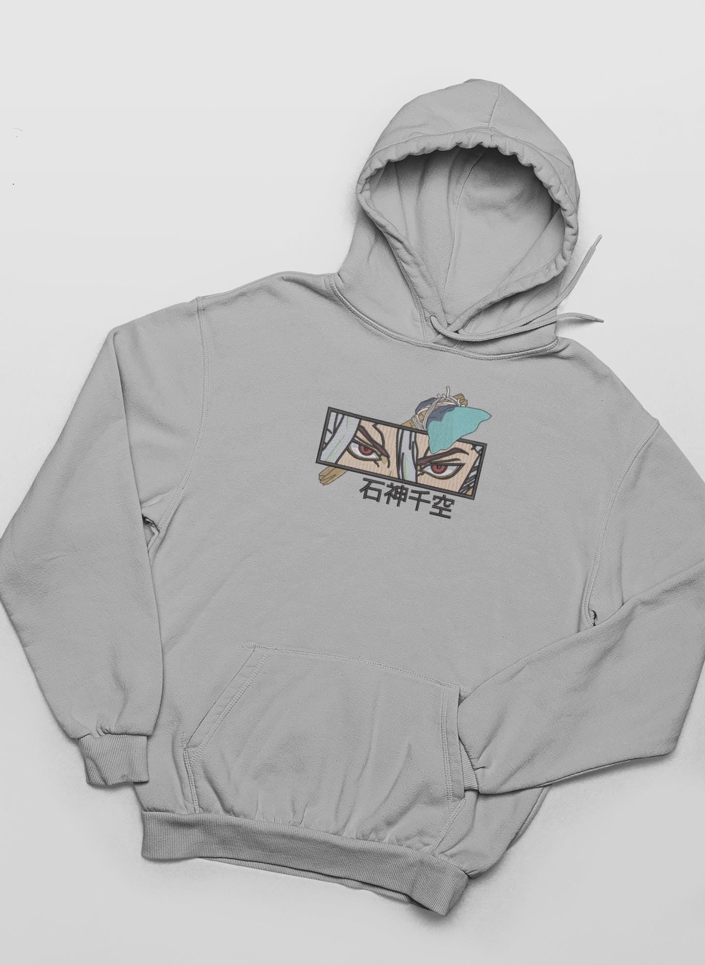 Anime Inspired Embroidered Stone Scientist Dr Shirt/Sweatshirt/Hoodie.