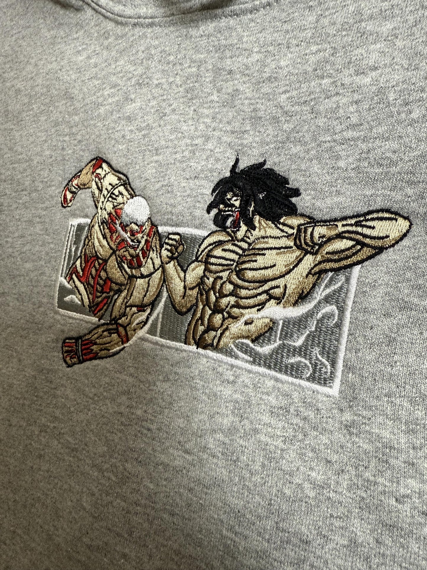 Anime Inspired Embroidered Aot Fight shirt/sweatshirt/hoodie.
