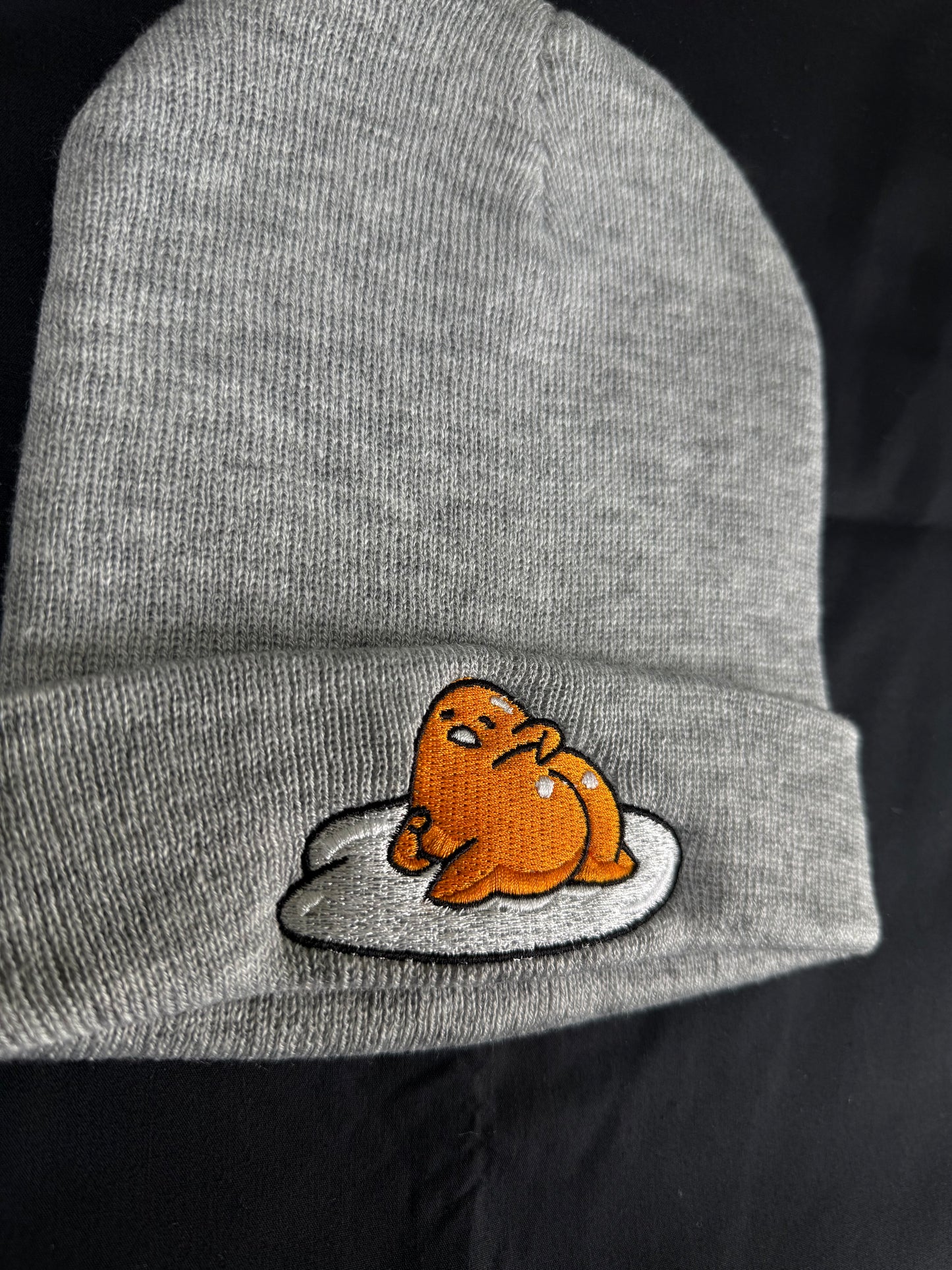 Anime Inspired Embroidered Beanie Egg THICC