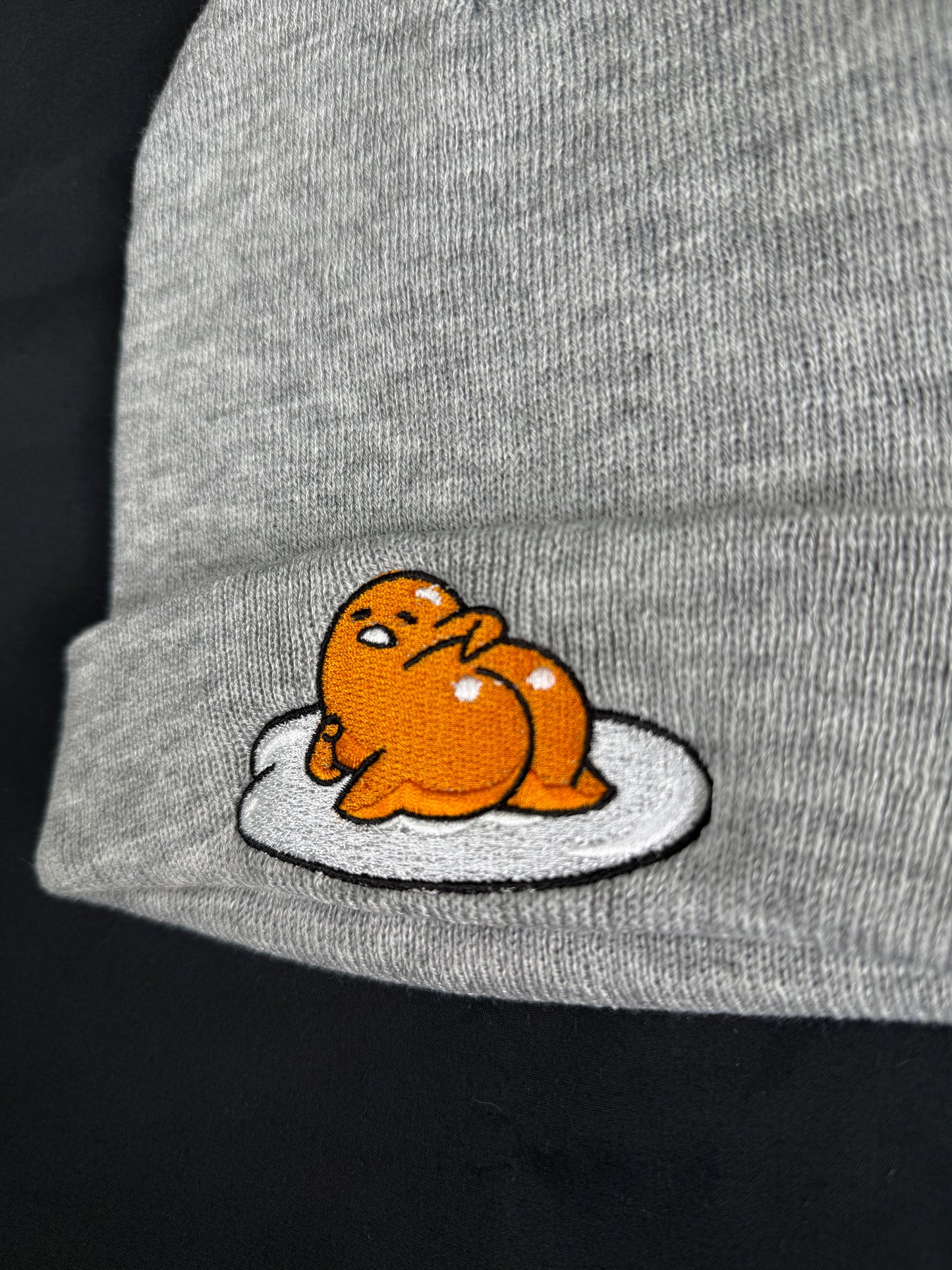 Anime Inspired Embroidered Beanie Egg THICC