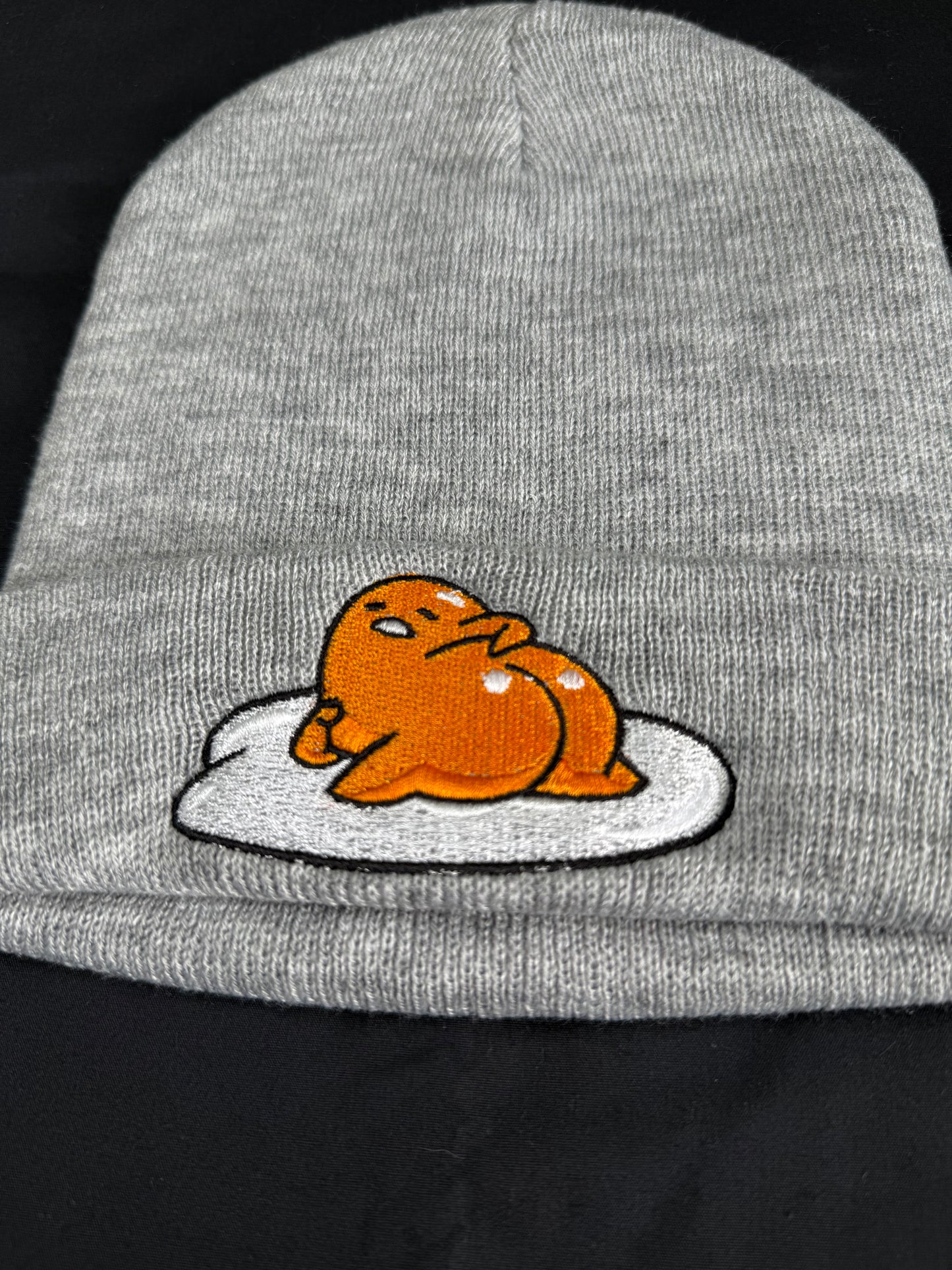 Anime Inspired Embroidered Beanie Egg THICC