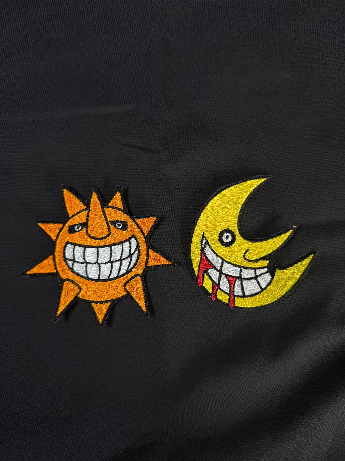 Sun And Moon Eater Anime Inspired Embroidered Iron On Patch.
