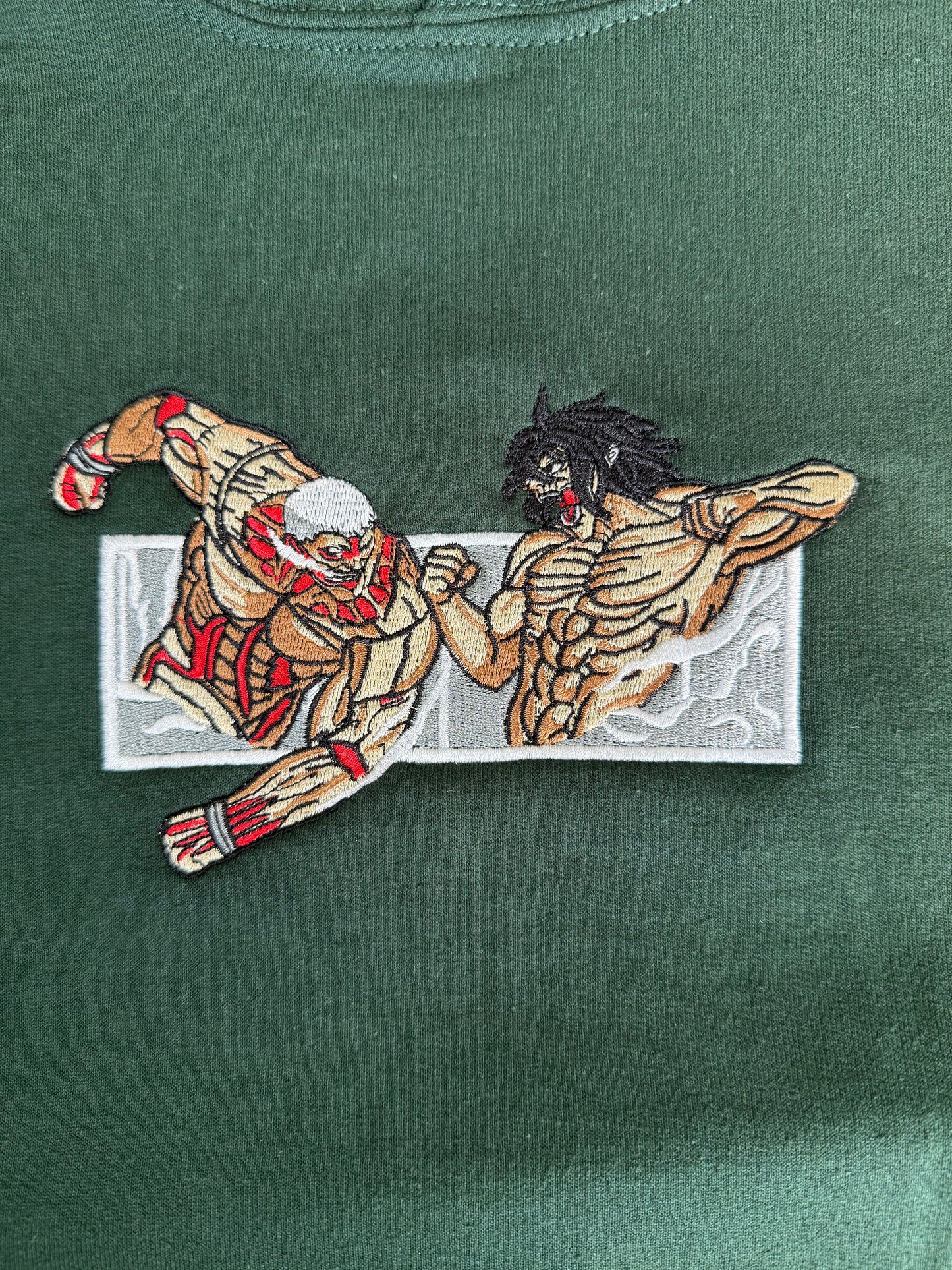 Anime Inspired Embroidered Aot Fight shirt/sweatshirt/hoodie.