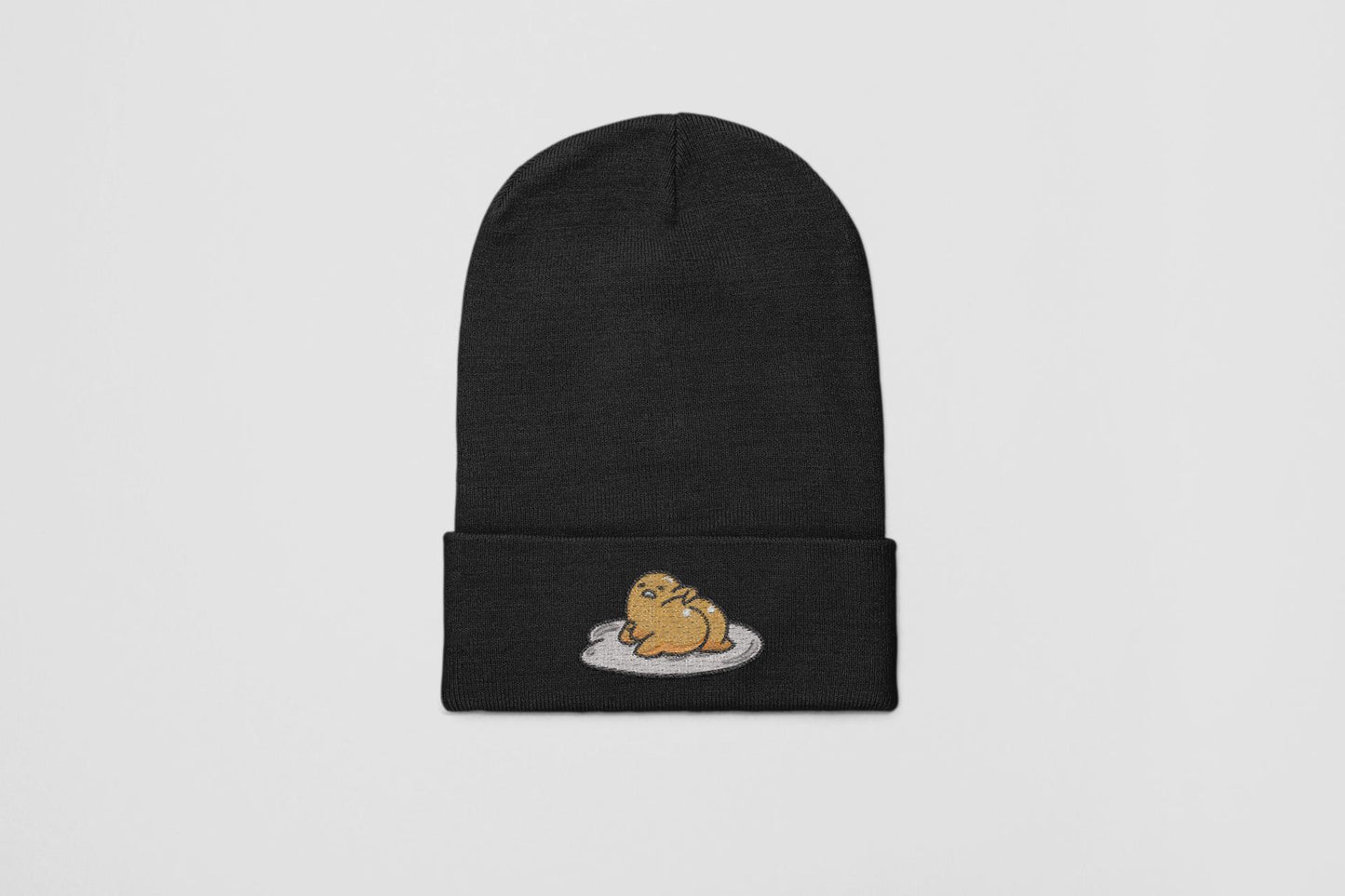 Anime Inspired Embroidered Beanie Egg THICC