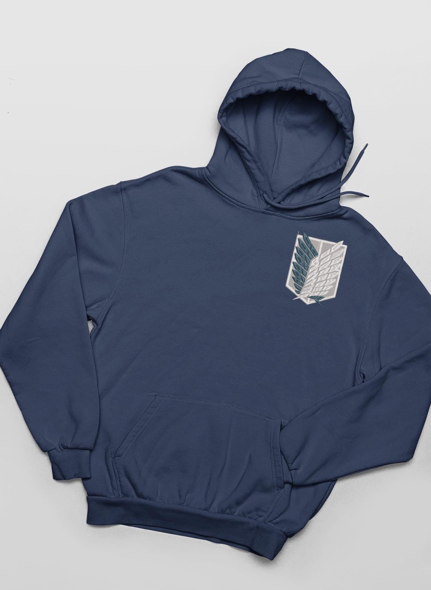 Anime Inspired Left Side Embroidered AOT Freedom Regiment Shirt.