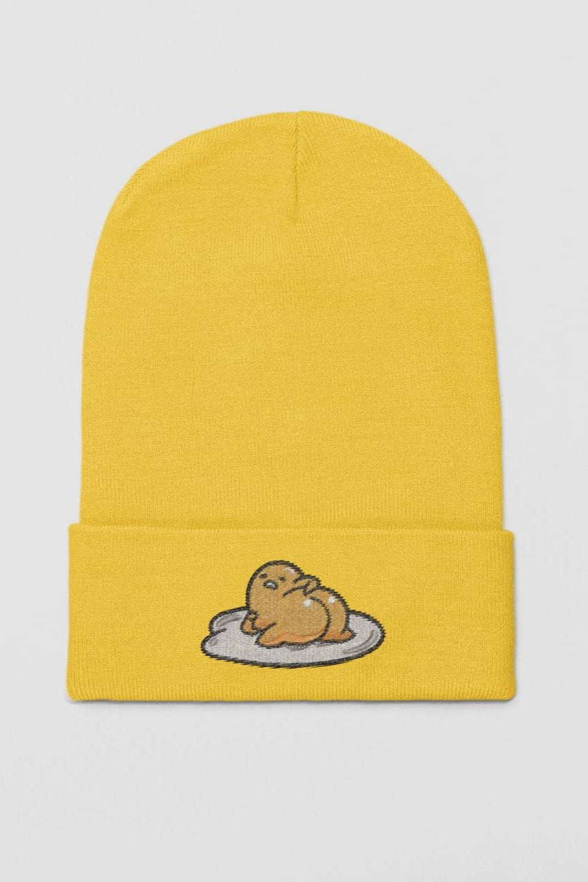 Anime Inspired Embroidered Beanie Egg THICC