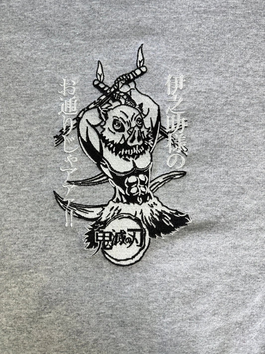 Anime Inspired Embroidered Design Demon Hunter Shirt/Sweatshirt/Hoodie Great Gift For Anime Lovers.
