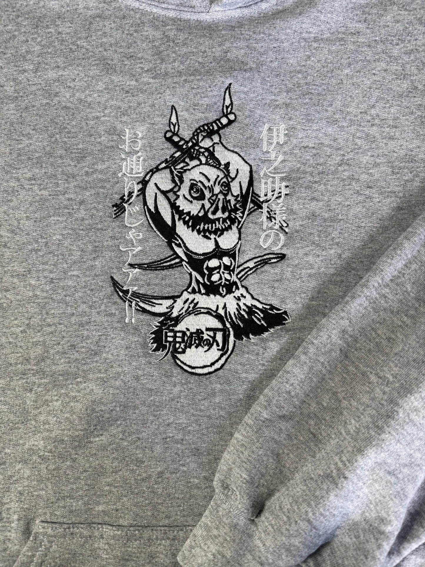 Anime Inspired Embroidered Design Demon Hunter Shirt/Sweatshirt/Hoodie Great Gift For Anime Lovers.